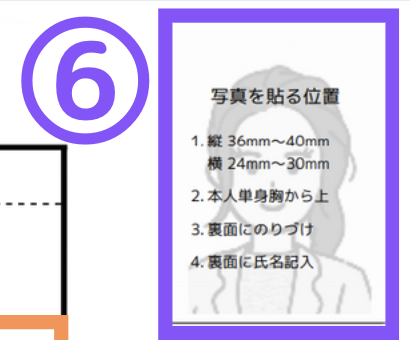 ⑥証明写真